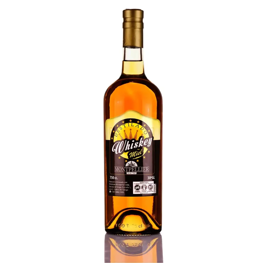 PACK 12 UNIDADES WHISKEY MIEL 750cc 30° Montpellier